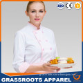 Women favorite kitchen uniform winter wear pink style cute design hot sale chef uniform